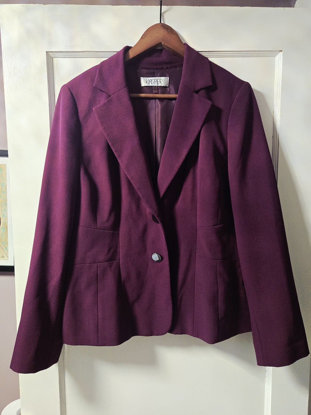 Kasper Women's Boysenberry Plum Blazer Jacket